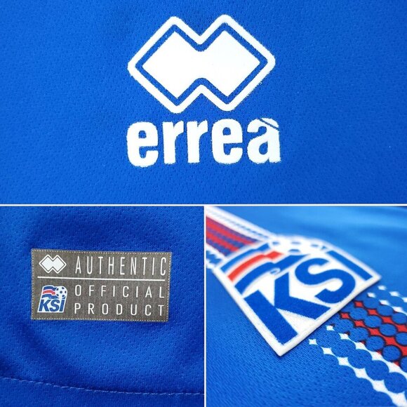 Iceland Soccer Jersey Home KSI National Team Errea 2016-2017 Fyrir Island XXL - Picture 4 of 13